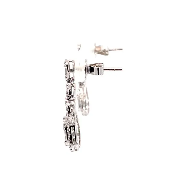 Lady's Natural Diamond Earrings 14 Karat White Gold - Brax jewelers Image 3 Brax Jewelers Newport Beach, CA