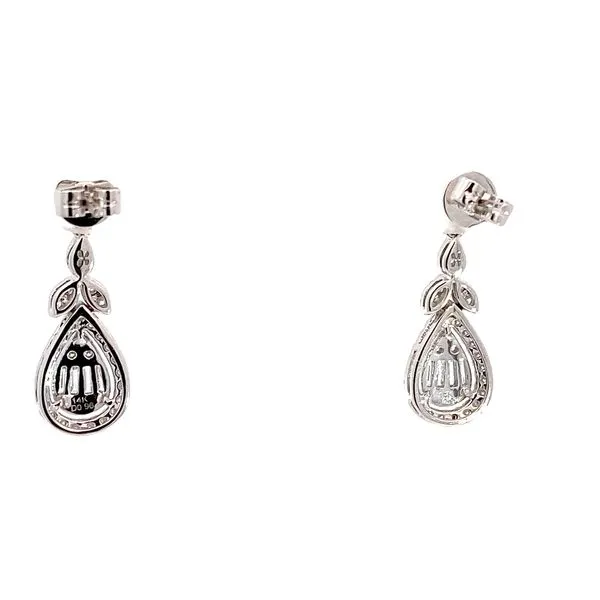Lady's Natural Diamond Earrings 14 Karat White Gold - Brax jewelers Image 4 Brax Jewelers Newport Beach, CA