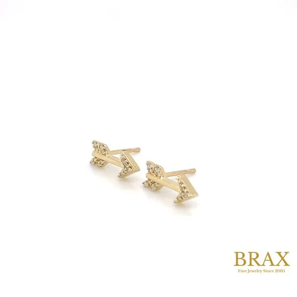 Lady's Natural Diamond Earrings 10 Karat Yellow Gold 644H8TSERYG - Brax jewelers Image 3 Brax Jewelers Newport Beach, CA
