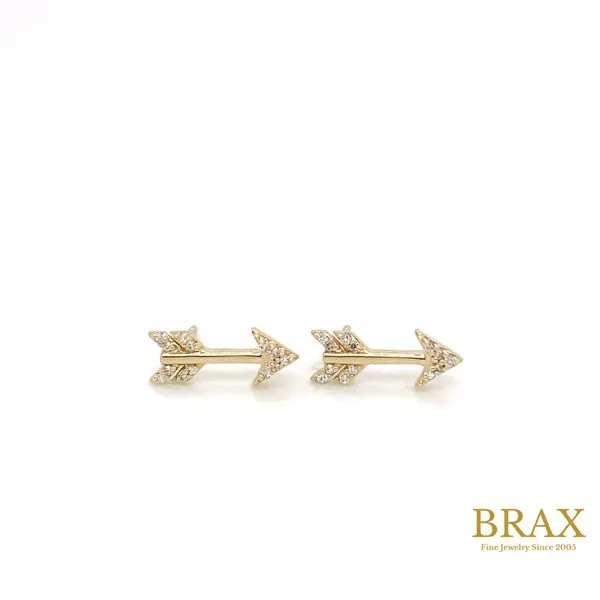 Lady's Natural Diamond Earrings 10 Karat Yellow Gold 644H8TSERYG - Brax jewelers Brax Jewelers Newport Beach, CA