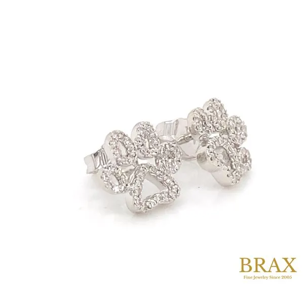 Lady's Natural Diamond Earrings 10 Karat White Gold 649D6TSERWG - Brax jewelers Image 2 Brax Jewelers Newport Beach, CA
