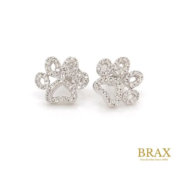 Lady's Natural Diamond Earrings 10 Karat White Gold 649D6TSERWG - Brax jewelers Brax Jewelers Newport Beach, CA