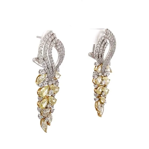 Lady's Natural Diamond Earrings 18 Karat White Gold E80189 - Brax jewelers Image 3 Brax Jewelers Newport Beach, CA