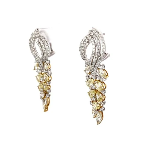 Lady's Natural Diamond Earrings 18 Karat White Gold E80189 - Brax jewelers Image 4 Brax Jewelers Newport Beach, CA