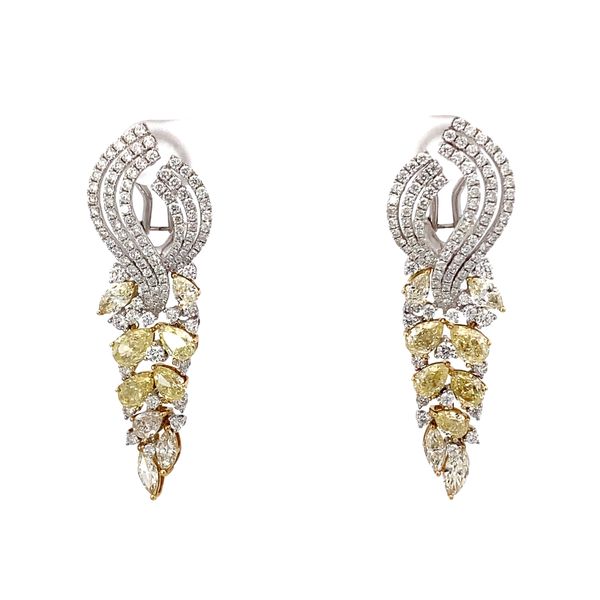 Lady's Natural Diamond Earrings 18 Karat White Gold E80189 - Brax jewelers Brax Jewelers Newport Beach, CA