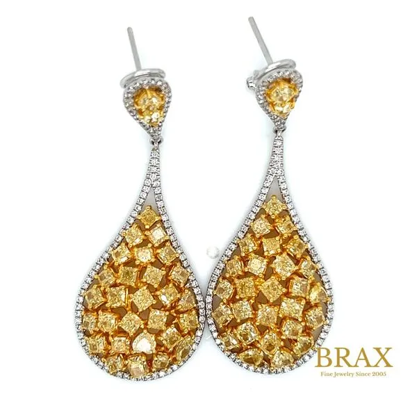 Lady's Natural Diamond Earrings 18 Karat White Gold E83319 - Brax jewelers Brax Jewelers Newport Beach, CA