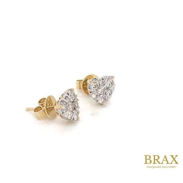 Lady's Natural Diamond Earrings 14 Karat Yellow Gold 99411FGERYW - Brax jewelers Image 2 Brax Jewelers Newport Beach, CA