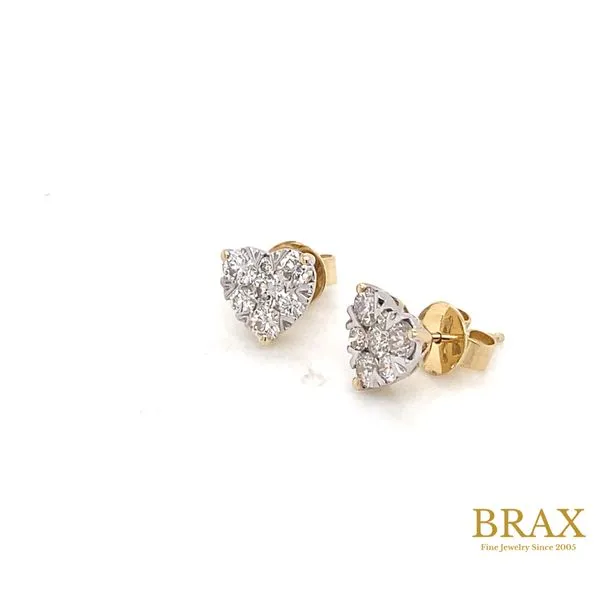 Lady's Natural Diamond Earrings 14 Karat Yellow Gold 99411FGERYW - Brax jewelers Image 3 Brax Jewelers Newport Beach, CA