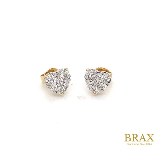 Lady's Natural Diamond Earrings 14 Karat Yellow Gold 99411FGERYW - Brax jewelers Brax Jewelers Newport Beach, CA