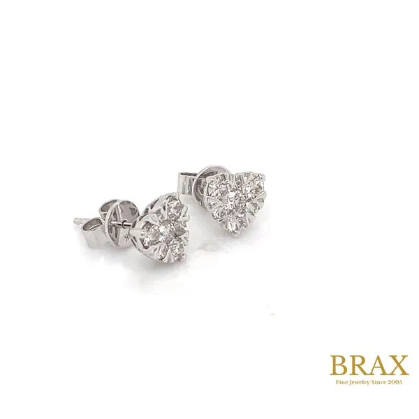 Lady's Natural Diamond Earrings 14 Karat White Gold 99412FGERWG - Brax jewelers Image 2 Brax Jewelers Newport Beach, CA