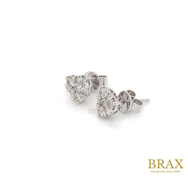 Lady's Natural Diamond Earrings 14 Karat White Gold 99412FGERWG - Brax jewelers Image 3 Brax Jewelers Newport Beach, CA