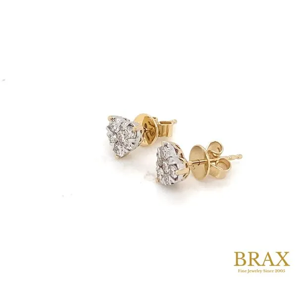 Lady's Natural Diamond Earrings 14 Karat Yellow Gold 99413FGERYW - Brax jewelers Image 3 Brax Jewelers Newport Beach, CA