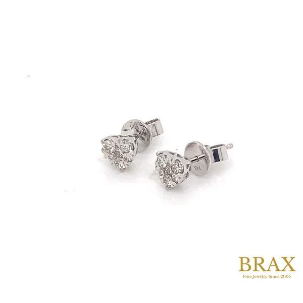 Lady's Natural Diamond Earrings 14 Karat White Gold 99415FGERWG - Brax jewelers Image 3 Brax Jewelers Newport Beach, CA