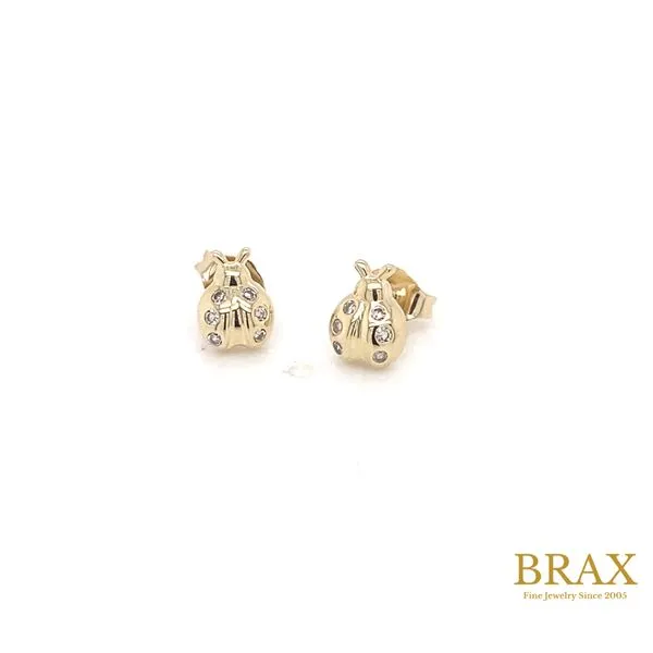 Lady's Stud Natural Diamond Earrings 10 Karat Yellow Gold 640B8TSERYG - Brax jewelers Brax Jewelers Newport Beach, CA
