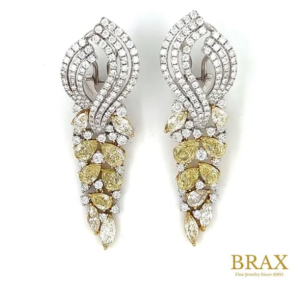 Lady's Natural Diamond Earrings 18 Karat White Gold E80189 - Brax jewelers Brax Jewelers Newport Beach, CA