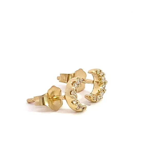 Lady's Natural Diamond Earrings 10 Karat Yellow Gold 642A9TSERYG - Brax jewelers Image 3 Brax Jewelers Newport Beach, CA
