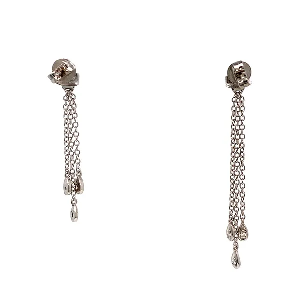 Lady's Natural Diamond Earrings 14 Karat White Gold e88802 - Brax jewelers Image 2 Brax Jewelers Newport Beach, CA