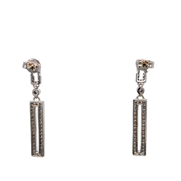 Lady's Natural Diamond Earrings 14 Karat White Gold e74900 - Brax jewelers Image 2 Brax Jewelers Newport Beach, CA