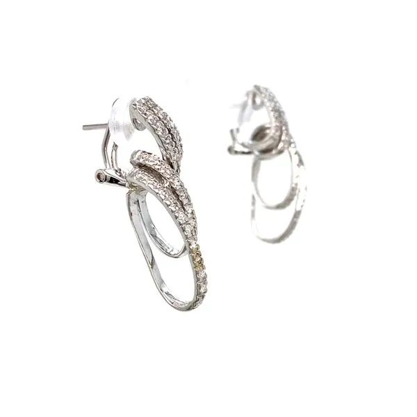 Lady's Natural Diamond Earrings 14 Karat White Gold e22717 - Brax jewelers Image 3 Brax Jewelers Newport Beach, CA