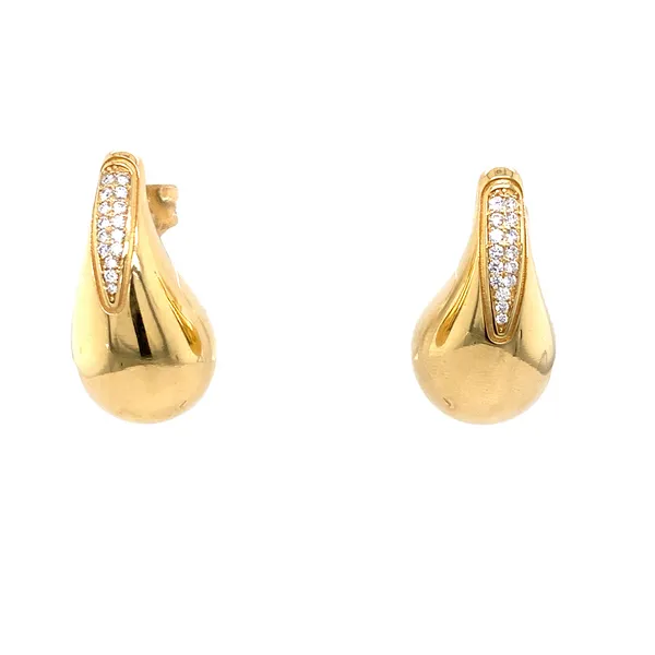 Lady's Natural Diamond Earrings 18 Karat Yellow Gold  - Brax jewelers Brax Jewelers Newport Beach, CA