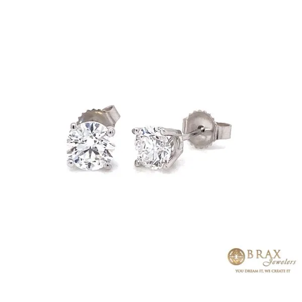 14K White Gold 1.50Ct Lab Diamond Earrings Brax Jewelers Newport Beach, CA
