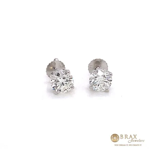 14K White Gold 1.50Ct Lab Diamond Earrings Brax Jewelers Newport Beach, CA