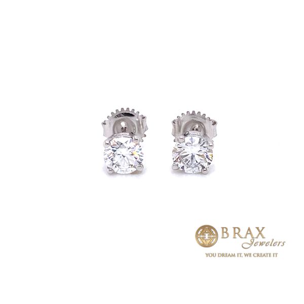 14K White Gold 1.50Ct Lab Diamond Earrings Brax Jewelers Newport Beach, CA