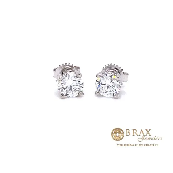 14K White Gold 2.00Ct Lab Diamond Earrings Brax Jewelers Newport Beach, CA