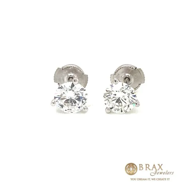 14K White Gold 3.00Ct Lab Diamond Earrings Brax Jewelers Newport Beach, CA