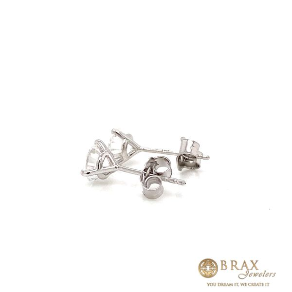 1.50 Lab Grown Diamond Earrings 14 Karat White Gold LGTXE07067R150-GW3 - Brax jewelers Image 3 Brax Jewelers Newport Beach, CA