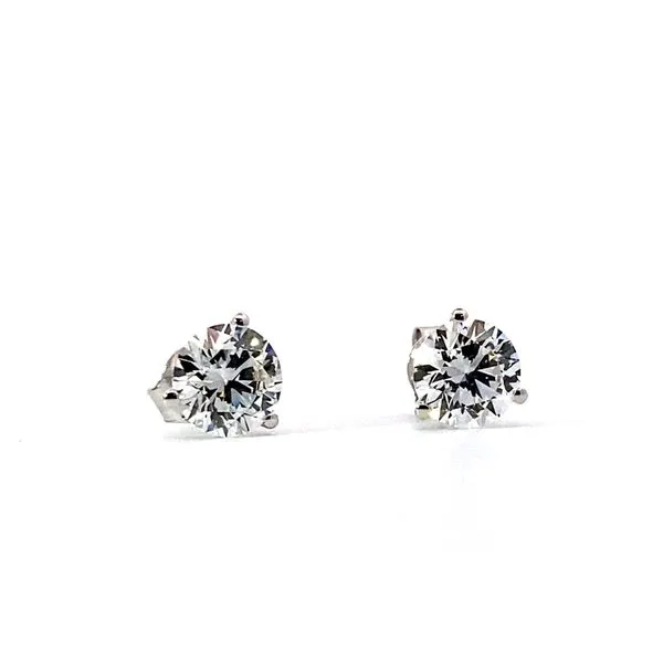 2.50 Lab Grown Diamond Earrings 14 Karat White Gold  - Brax jewelers Brax Jewelers Newport Beach, CA