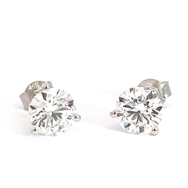 14 Karat White Gold 3.00Tw Stud Lab Grown Diamond Earrings Brax Jewelers Newport Beach, CA