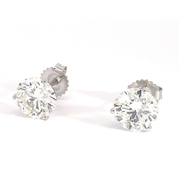 14 Karat White Gold 5.00Tw Stud Lab Grown Diamond Earrings Image 3 Brax Jewelers Newport Beach, CA