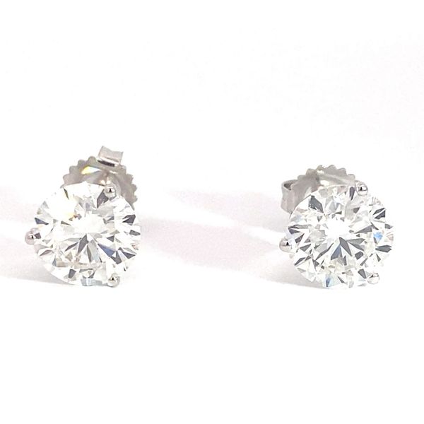 14 Karat White Gold 5.00Tw Stud Lab Grown Diamond Earrings Brax Jewelers Newport Beach, CA
