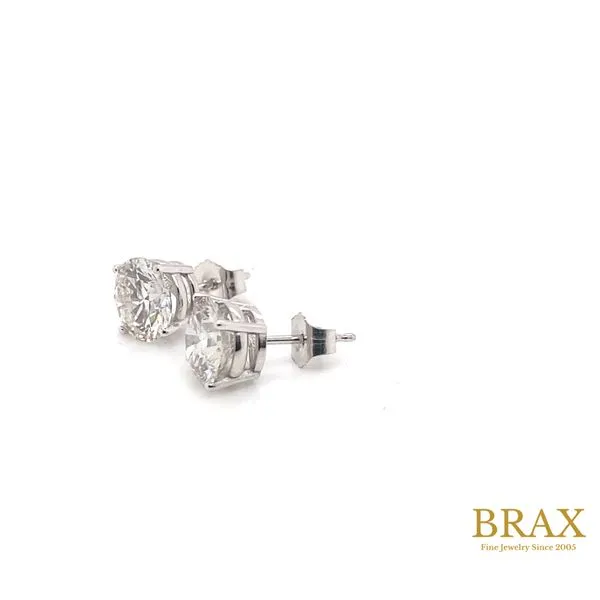 1.50 Stud Lab Grown Diamond Earrings 14 Karat White Gold ECOJWL3043 - Brax jewelers Image 3 Brax Jewelers Newport Beach, CA