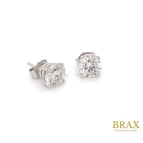 0.77 Stud Lab Grown Diamond Earrings 14 Karat White Gold ECOJWL3479 - Brax jewelers Image 2 Brax Jewelers Newport Beach, CA