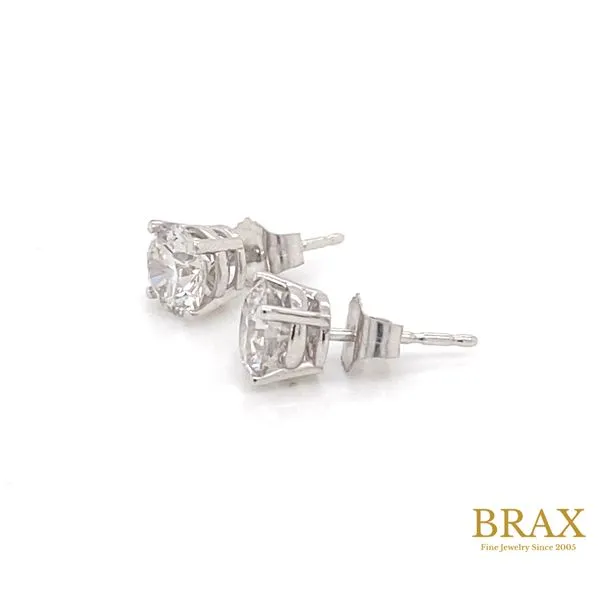0.77 Stud Lab Grown Diamond Earrings 14 Karat White Gold ECOJWL3479 - Brax jewelers Image 3 Brax Jewelers Newport Beach, CA