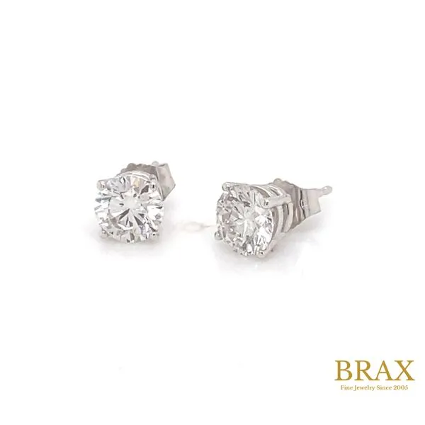 0.77 Stud Lab Grown Diamond Earrings 14 Karat White Gold ECOJWL3479 - Brax jewelers Brax Jewelers Newport Beach, CA