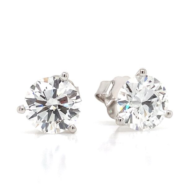 14K Stud Lab Grown Diamond Earrings With 2=6.00Tw Round Diamonds Brax Jewelers Newport Beach, CA
