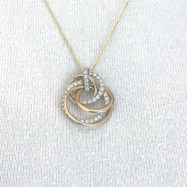 Yellow Gold Diamond Pendant in 14 Karat with 2.16TW Round Diamonds - Brax Jewelers Image 2 Brax Jewelers Newport Beach, CA