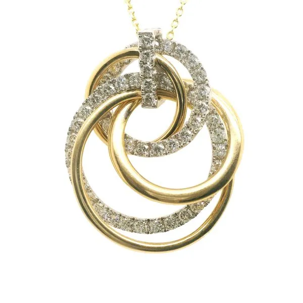 Yellow Gold Diamond Pendant in 14 Karat with 2.16TW Round Diamonds - Brax Jewelers Brax Jewelers Newport Beach, CA