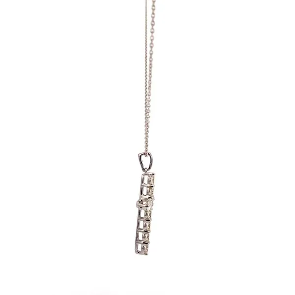 Lady's 14 Karat White Gold Diamond Cross Pendant With 1.83Tw Round Diamonds Image 2 Brax Jewelers Newport Beach, CA