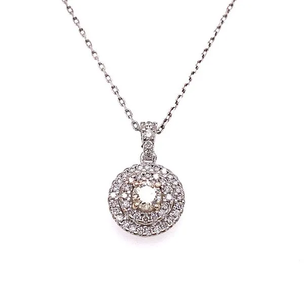 18K Round Diamond Necklace Image 2 Brax Jewelers Newport Beach, CA