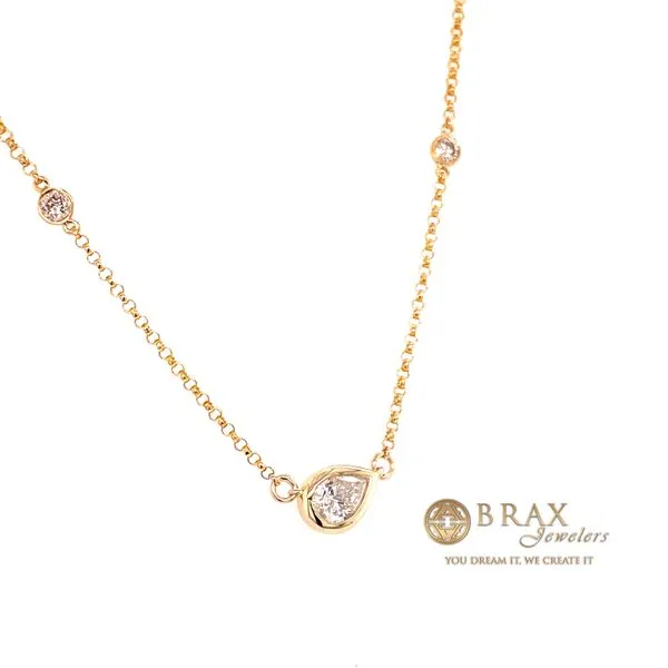 Lady's Diamond Necklaces 14 Karat Yellow Gold SC22007004-shy - Brax jewelers Image 2 Brax Jewelers Newport Beach, CA