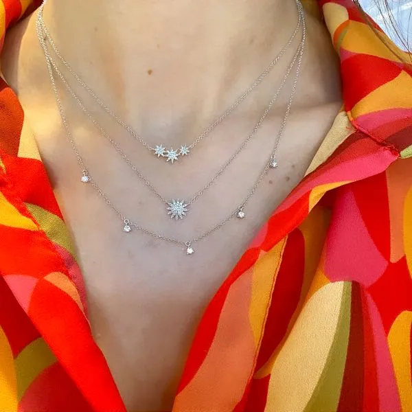 14K White Gold Diamond Necklace Image 4 Brax Jewelers Newport Beach, CA