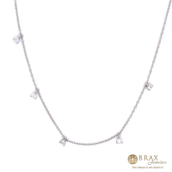 14K White Gold Diamond Necklace Brax Jewelers Newport Beach, CA