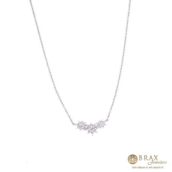 14K White Gold Diamond Star Necklace Brax Jewelers Newport Beach, CA