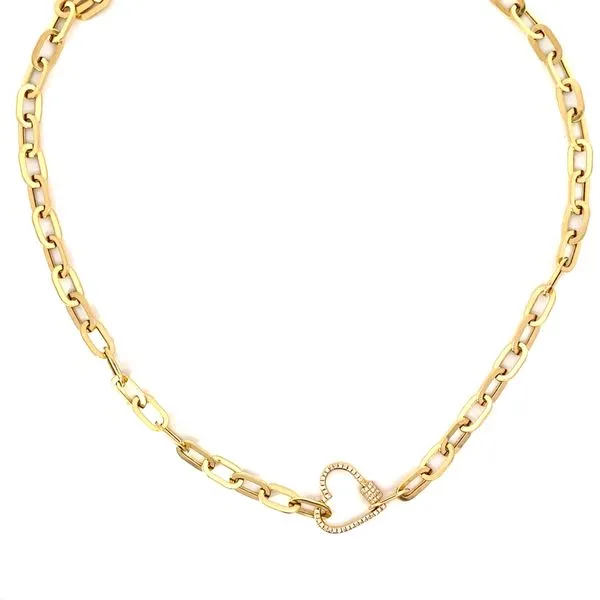 Lady's Paperclip Diamond Necklaces 14 Karat Yellow Gold SC55024034 - Brax jewelers Brax Jewelers Newport Beach, CA