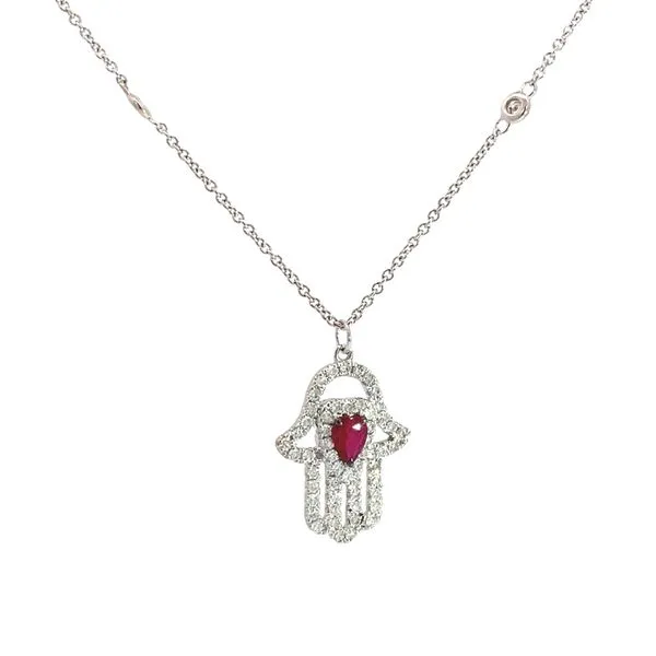 Lady's Diamond Necklaces 14 Karat White Gold ND2353-301 - Brax jewelers Brax Jewelers Newport Beach, CA