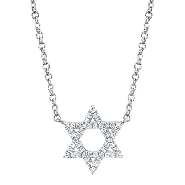 Lady's Star Of David Diamond Necklaces 14 Karat White Gold SC55005241 - Brax jewelers Brax Jewelers Newport Beach, CA
